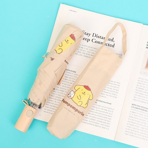 산리오 완전 자동 3단 우산 캐릭터 주니어 여성 양산 살길이 55cm