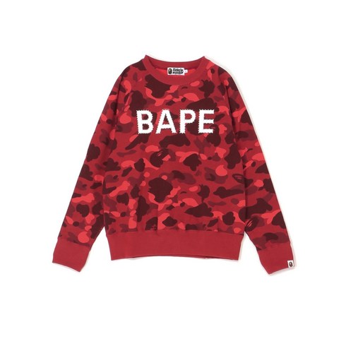 A BATHING APE 베이프 남성 데일리 캐주얼 상의 컬러 카모 크리스탈 스톤 릴렉스드 핏 크루넥 M