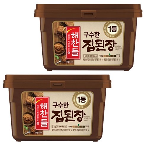 CJ 해찬들 구수한집된장 3KG, 2개