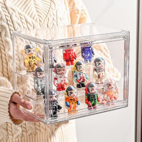 투명 피규어 케이스 레고 진열장 가방 보관함 아크릴 장식장, 1개