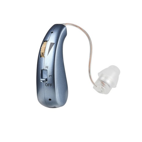 노인보청기 음성 증폭기 소리 귀걸이형 충전식 한쪽, 1개, 블루