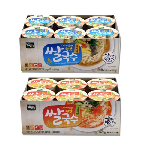 백제 멸치맛 쌀국수 컵 58g 24개