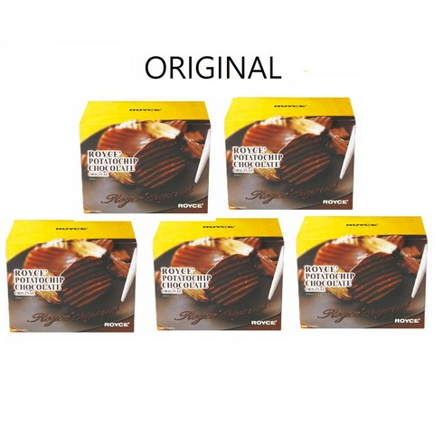 로이스 ROYCE Potato Chip Chocolate Original 감자칩 초콜릿 오리지널 190g 5팩, 5개