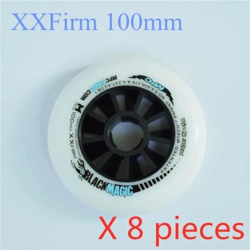 mpc휠 - 호환용품 로드 스트리트 인라인 스피드 스케이트 휠 MPC 110mm 100mm 90mm Firm XFirm XXFirm 블랙 매직 트랙 롤러 타이어 8 개, [02] 8 XXFirm 100mm