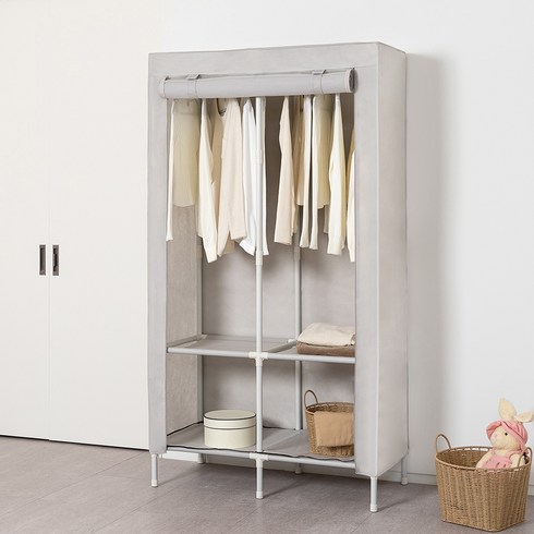 2023년 가성비 최고 천옷장 - 엠에프매직하우스 윈도우 커버 옷장 B타입 105, 화이트그레이