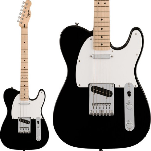 Squier by Fender SONIC TELECASTER Maple Fingerboard White Pickguard Black 텔레캐스터