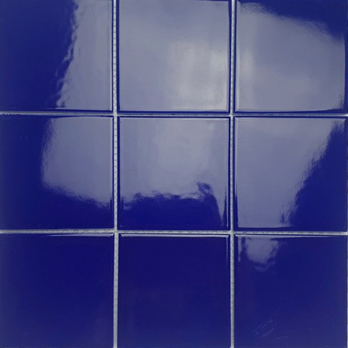 2023년 가성비 최고 컬러타일 - 타일닷컴 자기질 모자이크 바닥/벽 타일 98x98 정사각 컬러타일 주방타일 욕실타일 인테리어타일, 14.유광군청(9조각)-1장, 1장