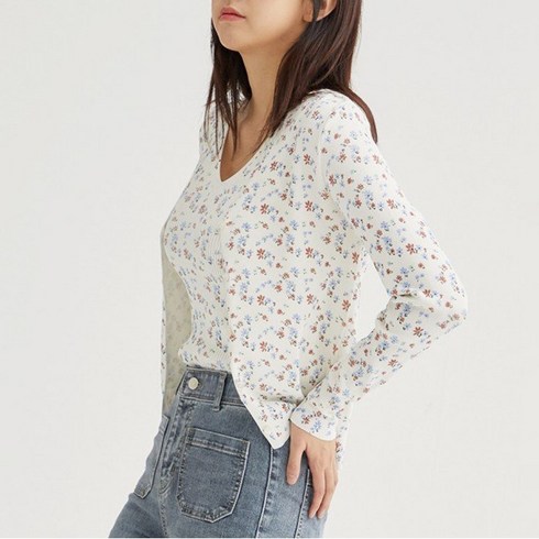 RMCKB38RQ2 - (백화점 정품) 플라워 패턴 가디건 (RMCKB38RQ2-T) 462850, 90