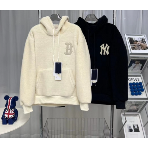 기모 도톰 후드 MLB 커플 맨투맨 쟈켓