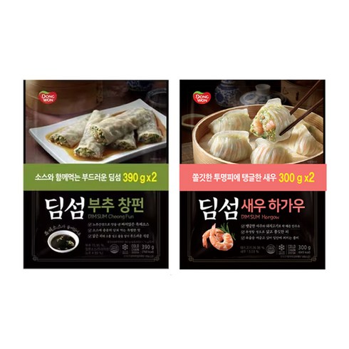 동원딤섬 - 동원 딤섬 부추창펀 390g x 4봉+새우하가우 300g x 4봉, 4개