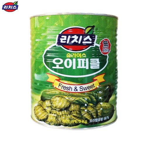 푸드) 동서 리치스 오이피클(슬라이스) 3kg(6ea), 3kg, 6개