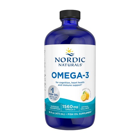 노르딕내츄럴스 오메가 3 1560mg 레몬, 1개, 473ml