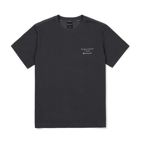 2023년 가성비 최고 스노우피크어패럴 - 매장정품 스노우피크 반팔티 반팔 티셔츠 클랜드 하이브리드 Charcoal 스노우피크어패럴 의류