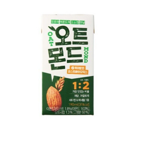 오트몬드 - 롯데칠성 오트몬드 190ml 24팩 저당 저칼로리, 24개