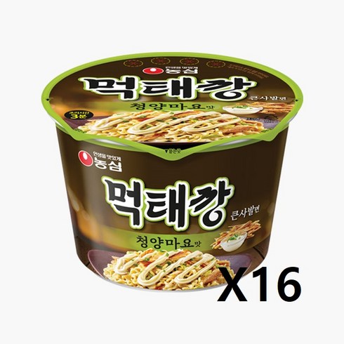 먹태깡 큰사발면 청양마요맛 118g, 16개