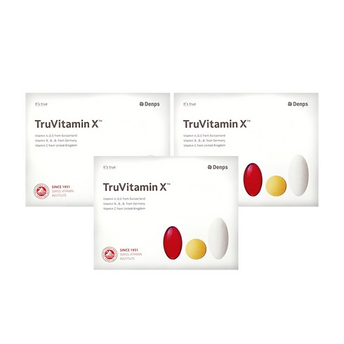 덴프스 트루바이타민I 6박스 - 덴프스 트루바이타민X 1540mgX30포 종합비타민, 46.2g, 3개