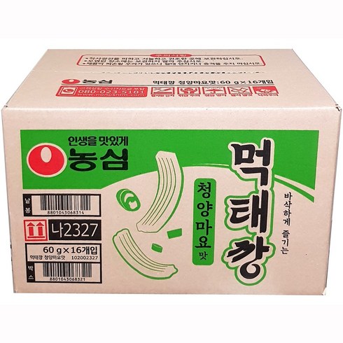 농심 먹태깡 청양마요맛 60g x 16개입, 16개