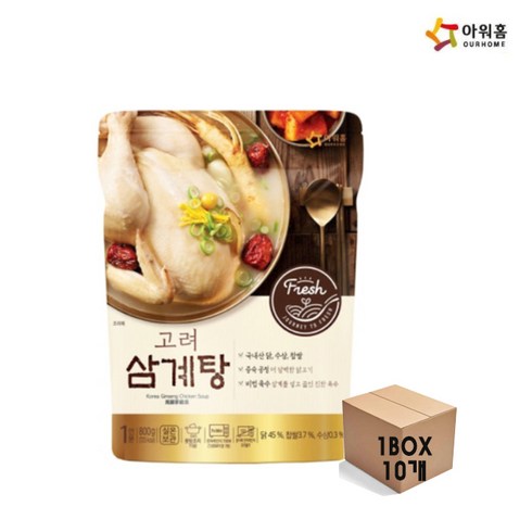 아워홈 고려 삼계탕, 800g, 10개