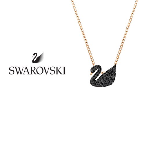 Swarovski 스와로브스키 5204134 Iconic Swan 블랙 스완 Black Swan 여성 여자 패션 목걸이