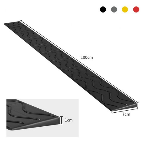 레디박스 안전 방문턱 경사판 문턱경사로 받침대, 블랙, 1개
