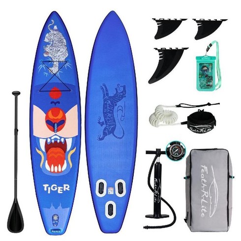 송정서핑 - FUNWATER SUP 팽창식 서핑 보드 전문 레이싱 크루즈 초경량 수액 EVA 미끄럼 방지 경쟁 레벨 세트, 350x83x15cm--FR10A