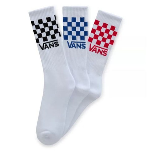 반스양말 - 반스 VANS 양말 클래식 체크 크루 3개세트 White VN000F0WWHT, US6.5~9