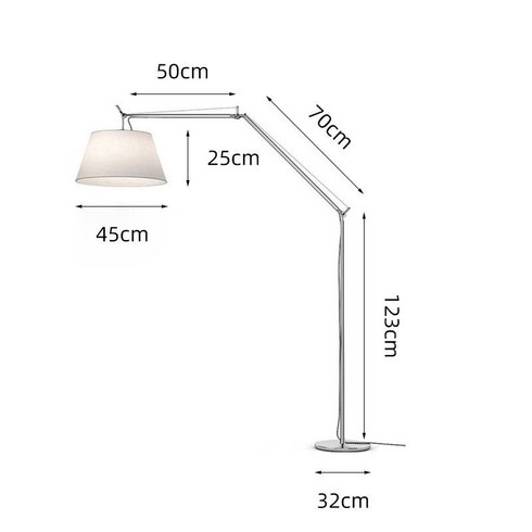 아르떼미데톨로메오 - 활장 스탠드 아르떼미데 톨로메오 메가 플로어 램프 인테리어 소품 장스탠드 거실 롱스탠드, 대형-3색조명