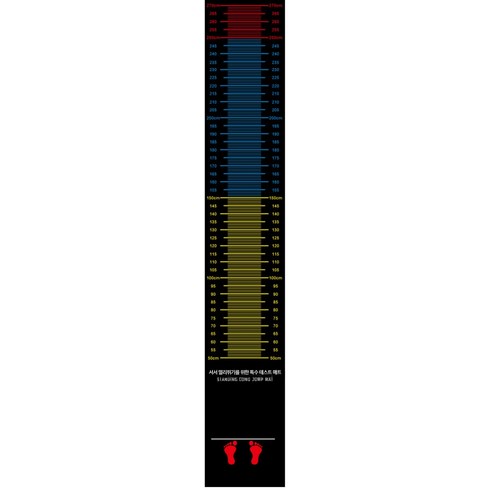 제자리멀리뛰기 - 제자리멀리뛰기 측정 체력장 체육 점프훈련 육상 학교, 50x300cm, 1개