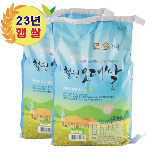 철원오대쌀 23년산 햅쌀 DMZ 대마리 10kg+10kg, 1개, 20kg