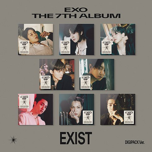 [특전 지관통 포스터] [EXO] 엑소 정규7집 EXIST (Digipack Ver.) 랜덤1종 / 키링북클릿+접지포스터+포토카드