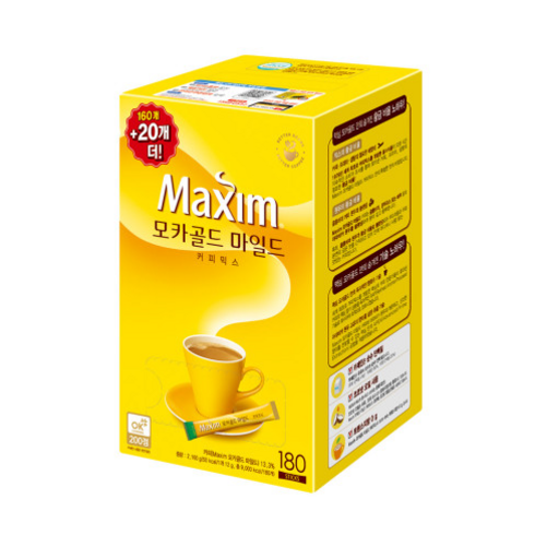 맥심 모카골드 마일드 커피 믹스, 12g, 180개입, 3개