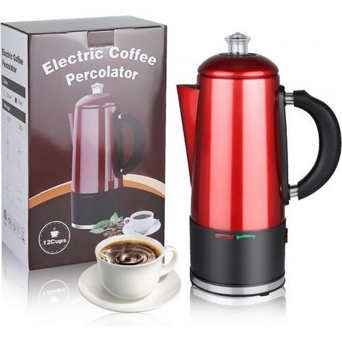 이지밀 푸드메이커 PRO이지보틀 스텐 304 텀블러 2개 - Werkweit Electric Coffee Percolator 12컵 Stainless Steel Maker 코드리스 서버와 이지푸어 스파우트 퀵브루 Pot 1.5L 용량, 12개