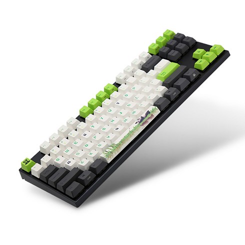 바밀로 PANDA PBT 염료 승화 키캡 영문 분리형 유선키보드 갈축, VA87M