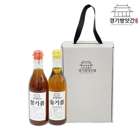 경기방앗간 통깨 수입 중국산 참기름 들기름 세트 350ml 2개, 중국산 참기름들기름 세트(350mlx2)