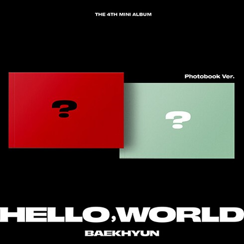 [EXO] 백현 미니 4집 2종 세트 Hello World (Photobook Ver.) / 포토카드4+스티커2+프로필카드2+폴디드포스터4+포토북2+엽서2+히든메시지카드2