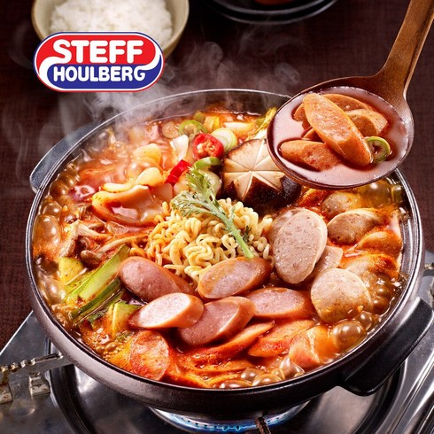 스테프 화끈한 부대찌개 600g x 10팩+라면사리5개, 10팩