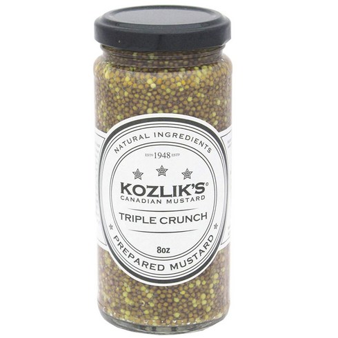 코즐릭스 트리플 크런치 머스타드 씨겨자 소스 8oz(226g) 4팩 KOZLIKS CANADIAN MUSTARD Triple Crunch Mustard, 1개, 226g