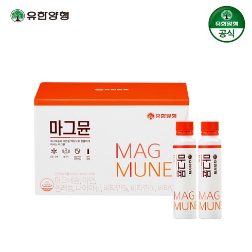 유한양행 마그뮨 마시는 마그네슘/아연/비타민B/셀레늄, 375ml, 1개