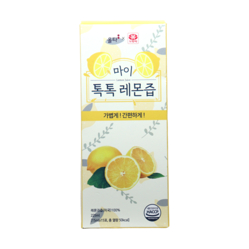 도투락 NFC착즙 마이톡톡 레몬즙 총6박스 90포 - 도투락 리얼톡톡레몬즙, 15ml, 15개