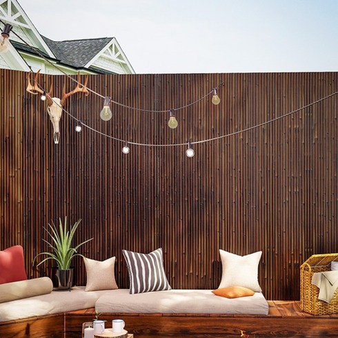 정원 꾸미기 대나무 세우기 마당 울타리 담장 휀스 테라스 가림막, P.높이 280x폭 100cm 비키 화이트