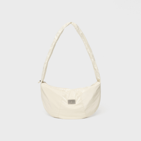 샐러드볼즈 GLOSSY WAVE CROSS HANDLE BAG IVORY