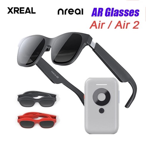 블루투스안경 스마트안경 XREAL Air Nreal 2 스마트 AR HD 130 인치 우주 거대 개인 영화관 휴대용 1080p 뷰 VS Rokid MAX 안경, 8.AIR 2 PRO with Beam