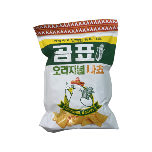 [곰표] 바삭하고 담백한 곰표 오리지널 나쵸 190g 사무실 간식 지퍼백 간식 대용량 간식, 3개