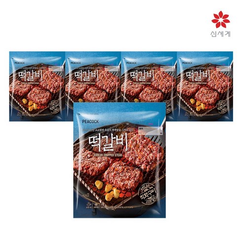 피코크떡갈비 - 피코크 떡갈비 450g 5봉, 5개