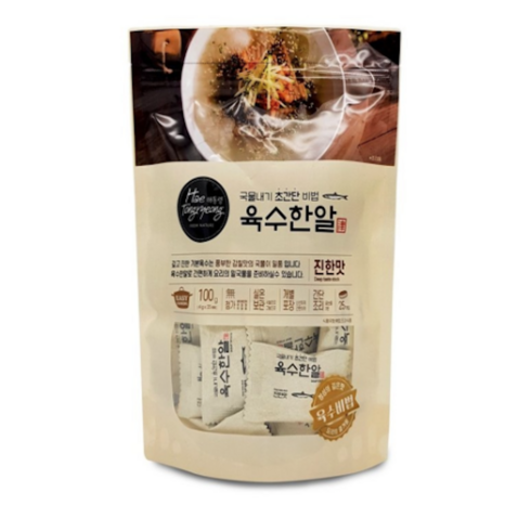 해통령 육수한알 진한맛 100g 자연조미료 휴대용 멸치국물, 4개