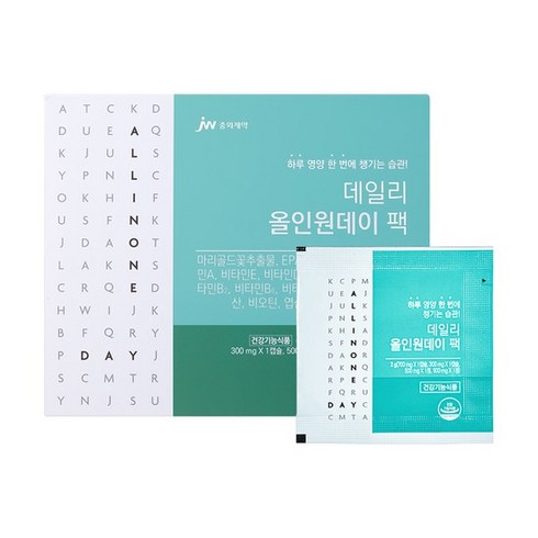 수원원데이 - JW중외제약 데일리 올인원데이팩 1박스(2gX30팩) (30일분), 없음, 60g, 1개