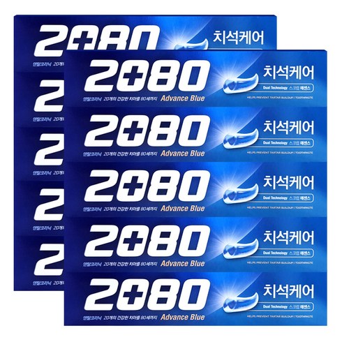 2080치약 - 2080 애경 어드밴스블루 치약 치석케어, 160g, 10개