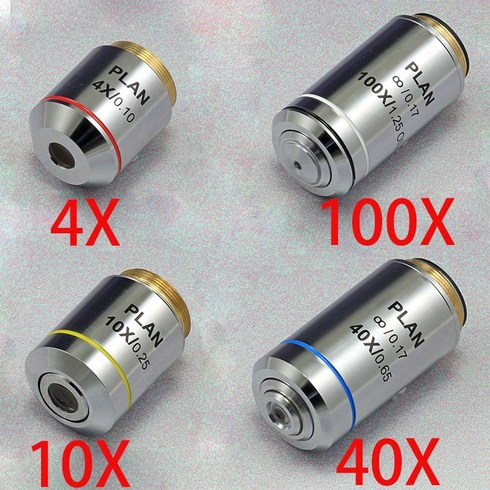 현미경 광학현미경 USB 휴대용 올림푸스 현미경용 195 무채색 대물 렌즈 전문가용 인피니티 플랜 4X 10X 20X 40X 100X, 5.Infinity 60X