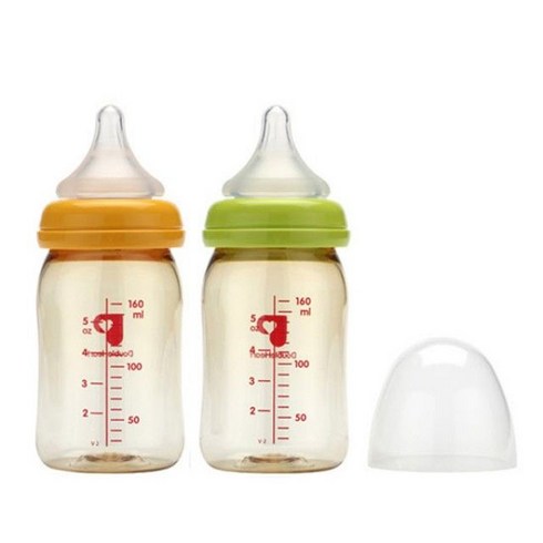 더블하트 신 모유실감 PPSU 젖병160ml 1개, 그린