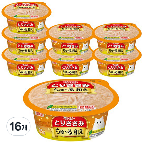 이나바 츄르 범벅컵 고양이 간식, 16개, 85g, 닭가슴살(NC-93)